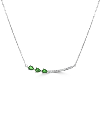 Sabrina Designs 14k 0.62 Ct. Tw. Diamond & Emerald Pendant In Metallic