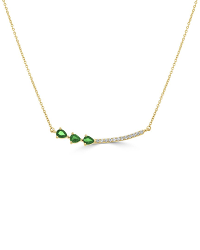 Sabrina Designs 14k 0.45 Ct. Tw. Diamond & Emerald Pendant In Gold