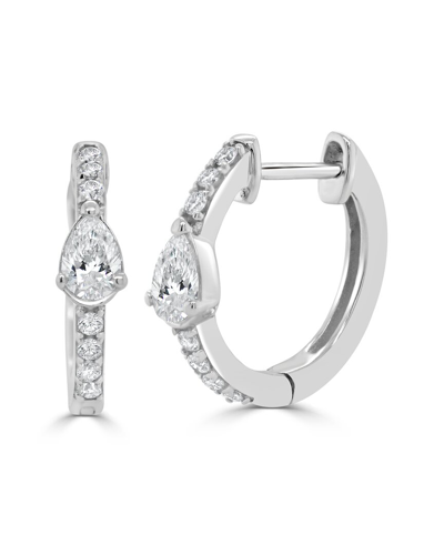 Sabrina Designs 14k 0.54 Ct. Tw. Diamond Huggie Earrings In Metallic