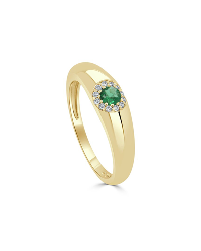 Sabrina Designs 14k 0.25 Ct. Tw. Diamond & Emerald Ring In Gold