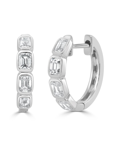 Sabrina Designs 14k 0.83 Ct. Tw. Diamond Huggie Earrings In Metallic