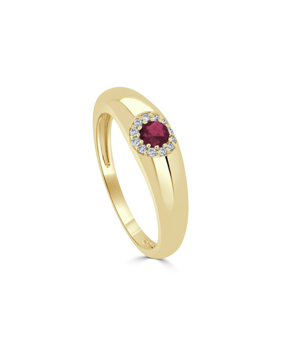 Sabrina Designs 14k 0.29 Ct. Tw. Diamond & Ruby Ring In Gold