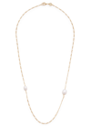 DAISY LONDON PEARL-EMBELLISHED 18KT GOLD-PLATED NECKLACE