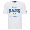 BOSS X NFL BOSS X NFL  WHITE LOS ANGELES RAMS HUDDLE T-SHIRT
