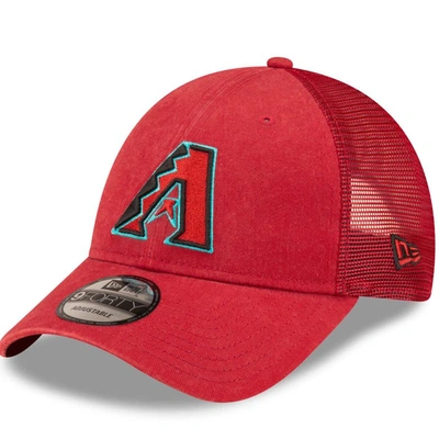 NEW ERA NEW ERA RED ARIZONA DIAMONDBACKS TRUCKER 9FORTY ADJUSTABLE HAT