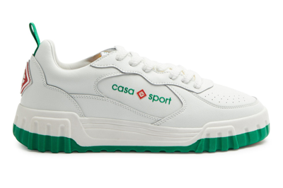 Pre-owned Casablanca Tennis Court White Green In White/green