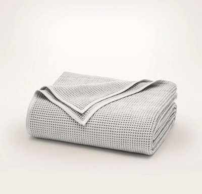 Boll & Branch Organic Waffle Bed Blanket In Mist