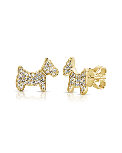 Sabrina Designs 14k 0.20 Ct. Tw. Diamond Dog Studs In Neutral