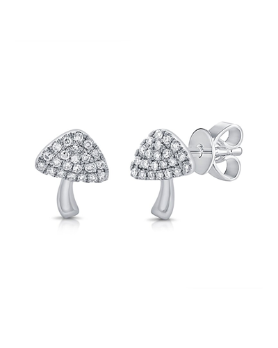 Sabrina Designs 14k 0.10 Ct. Tw. Diamond Mushroom Studs In White