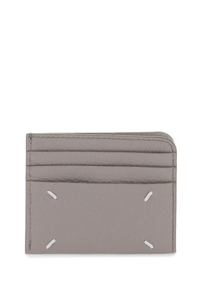 Maison Margiela Leather Cardholder In Grey