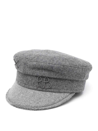 Ruslan Baginskiy Wool Baker Boy Cap In Grey