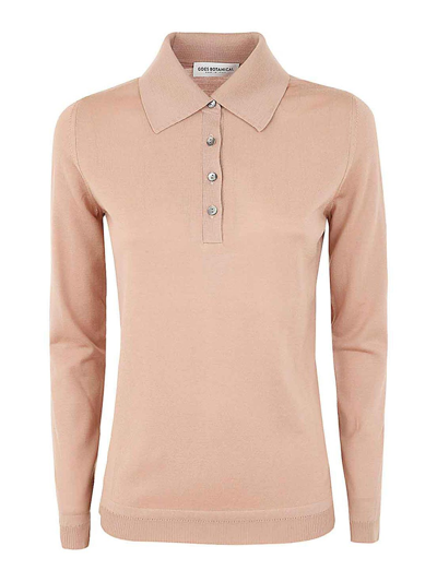 Goes Botanical Long Sleeves Polo In Brown