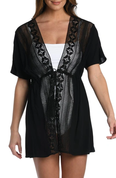 La Blanca Coastal Cover-up Wrap In Black