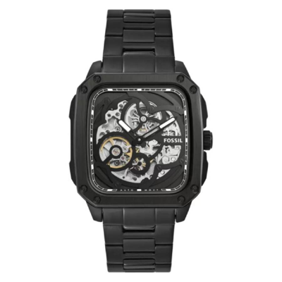 Fossil Inscription Automatic Black Dial Mens Watch Me3203