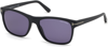 Tom Ford Giulio Matte Rectangle-frame Sunglasses In Black / Blue