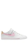 Nike Court Legacy Little Kids' Shoes In Honeydew/white/pink Foam