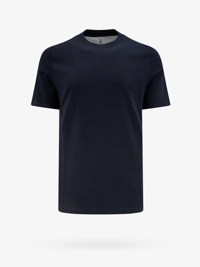 Brunello Cucinelli Man T-shirt Man Blue T-shirts