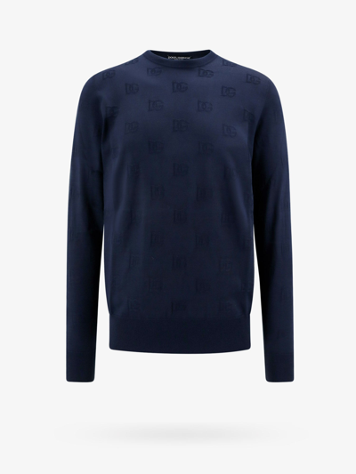 DOLCE & GABBANA DOLCE & GABBANA MAN SWEATER MAN BLUE KNITWEAR