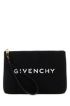 GIVENCHY GIVENCHY WOMAN BLACK CANVAS CLUTCH