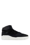 Junya Watanabe High-top Sneakers With Textured Upper And Rubber Sole In Black