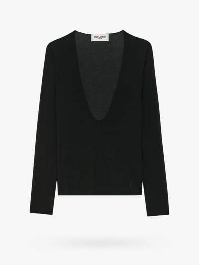 Saint Laurent Woman Sweater Woman Black Knitwear