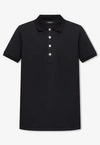 Balmain Monogram Short-sleeved Polo T-shirt In Black