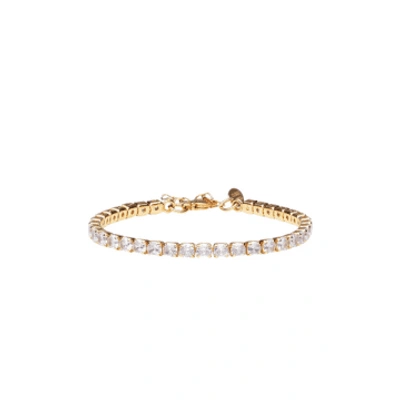 Caroline Svedbom Zara Crystal Tennis Bracelet In Gold