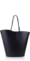 LITTLE LIFFNER SOFT TULIP TOTE BLACK LEATHER