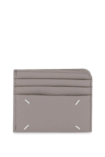 Maison Margiela Leather Cardholder In Gray