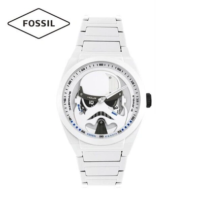 Pre-owned Fossil Star Wars Collaboration Le1171set Storm Trooper 40th Jedi Watch Limited