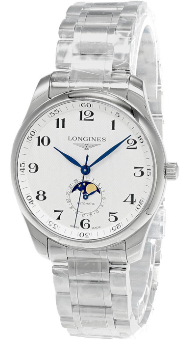 Pre-owned Longines Master Collection Moonphase 42mm Auto Ss Men's Watch L2.919.4.78.6