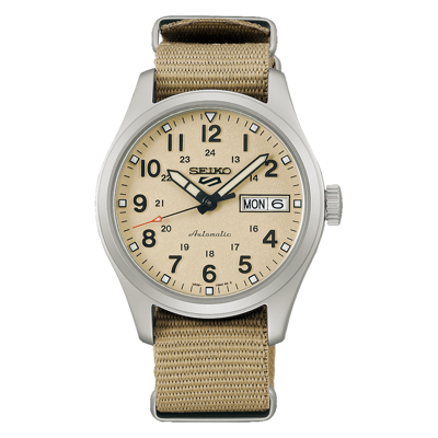 Pre-owned Seiko 5 Sports Vintage Field/aviator Automatic Manual Wind Japan Srpj83-new