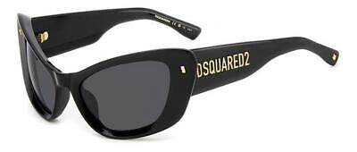 Pre-owned Dsquared2 Sunglasses D2 0118/s 807/ir Black Grey Woman In Gray