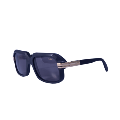 Pre-owned Cazal Rectangular Sunglasses 9104-001 Black Frame Gold Lenses