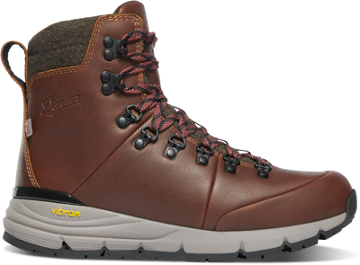 Pre-owned Danner Womens Arctic 600 Side-zip 7in Fg Roasted Pecan/fired Brick Hiking Boots