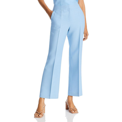 Pre-owned New York Lafayette 148 York Womens Gates Wool Flared Dress Pants Trousers Bhfo 5353 In Blue