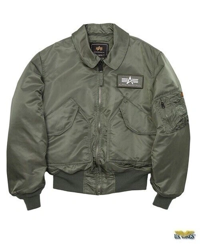 Pre-owned Alpha Made In Usa Cwu 45p  Industries Army Pilot Flight Military Bomber Af Jacket In Replica Gray---gray Inside