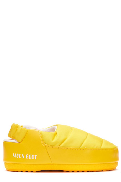 Moon Boot Evolution Padded Mules In Yellow