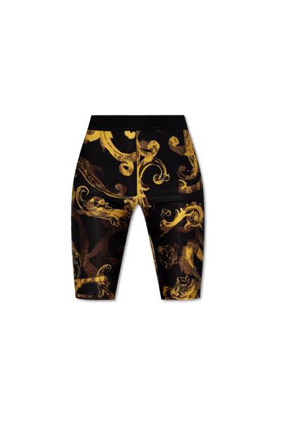 Versace Jeans Couture Barocco Print Cycling Shorts In Black