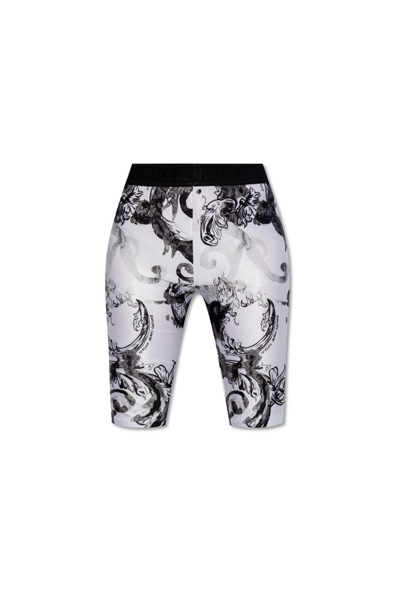 Versace Jeans Couture Barocco Print Cycling Shorts In Multi