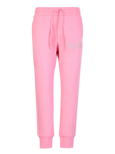 Versace Jeans Couture Logo-print Track Pants In Pink