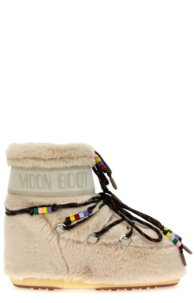 Moon Boot Icon Low Top Bead In Beige
