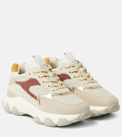 Hogan Hyperactive Leather Sneakers In Multicoloured