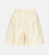 Max Mara Piadena High-rise Cotton Shorts In White