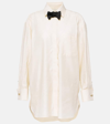 MAX MARA MAREA BOW TIE-NECK OVERSIZED COTTON SHIRT