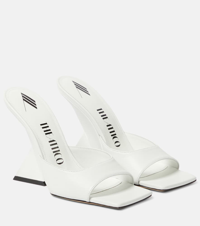 Attico Cheope 105 Leather Mules In White