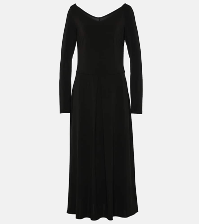 Max Mara Leisure Valido Stretch-jersey Maxi Dress In Black