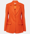 CHLOÉ FELTED WOOL AND CASHMERE JERSEY BLAZER