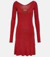 Jacquemus La Mini Robe Pralu Off-shoulder Minidress In Red