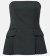 Simkhai Vita Off-shoulder Wool-blend Bustier Top In Black